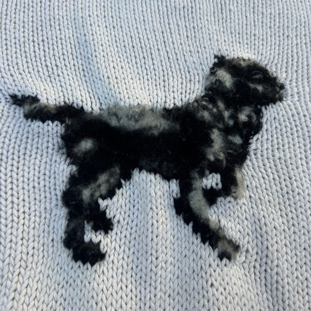 Ralph Lauren Sport Cashmere Dog Sweater Size M Women's Cream Vintage Preppy - Picture 3 of 6